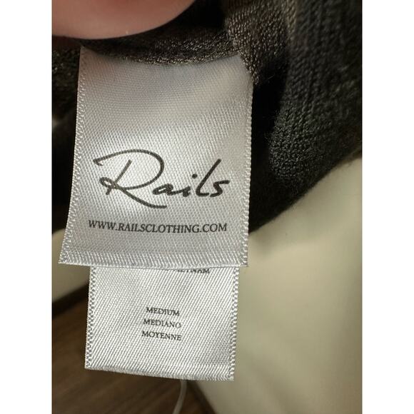 Rails Womens Medium Button Down Shirt Blouse Green Brown Camo Lightweight Travel - Picture 6 of 9